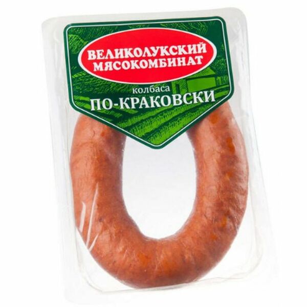 Колбаса полукопчёная Великолукский МК По-краковски категория В, 300г
