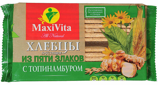 Хлебцы пятизлаковые ТМ MaxiVita (МаксиВита)