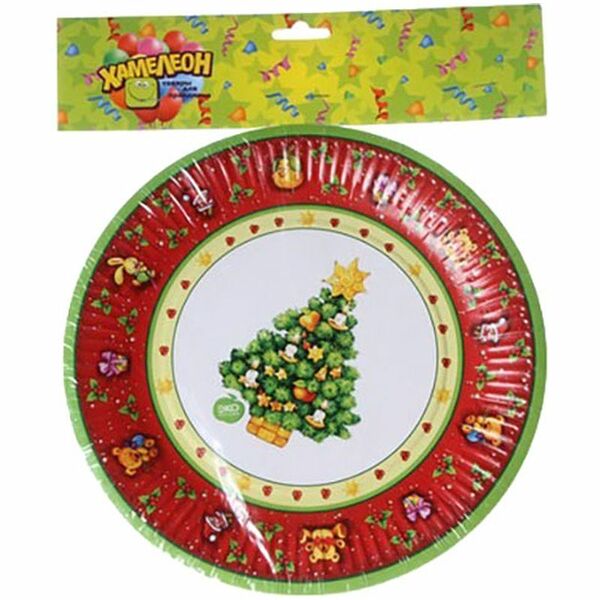 Тарелки картонные 23см, 6шт