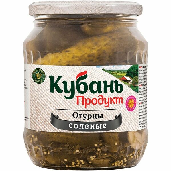 Огурцы соленые Кубань Продукт, 680 г