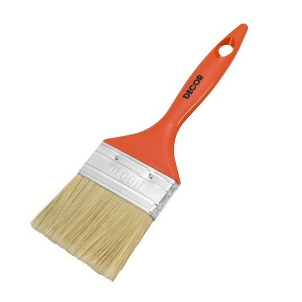 Кисть флейцевая Decor Profi универсальная, 75х15 мм, смешанная щетина, пластиковая ручка