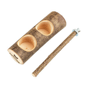 Кормушка для птиц навесная в клетку и жердочка 19см