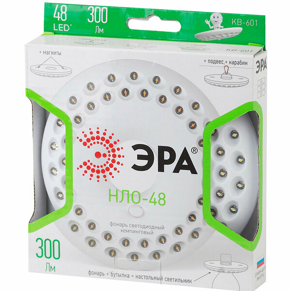 Фонарь Эра кемпинговый НЛО-48 48xled 3xAA коробке KB-601