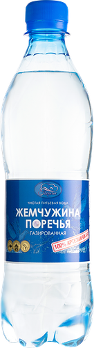 Вода питьевая ЖЕМЧУЖИНА ПОРЕЧЬЯ газированная, 0.5л