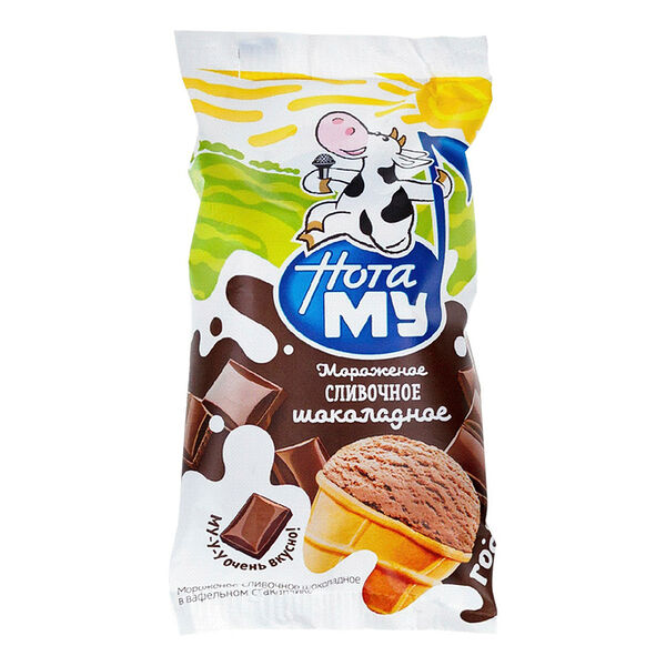 Мороженое пломбир Нота Му шоколадный