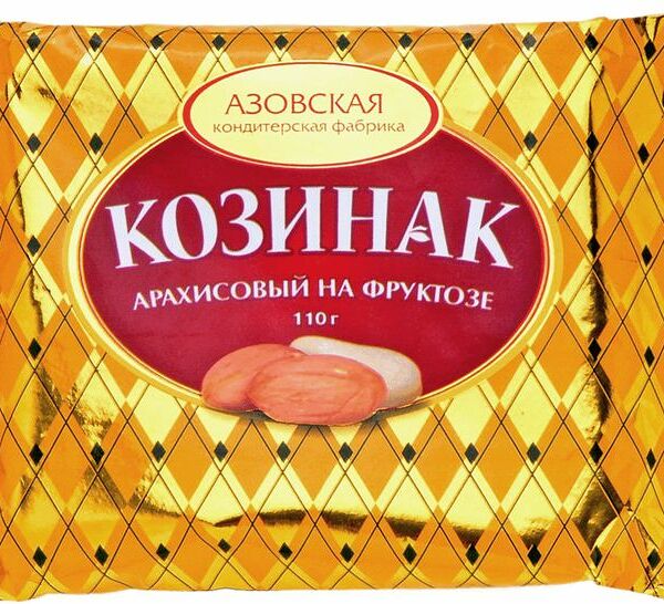 Козинак Азовская КФ арахисовый на фруктозе 110г