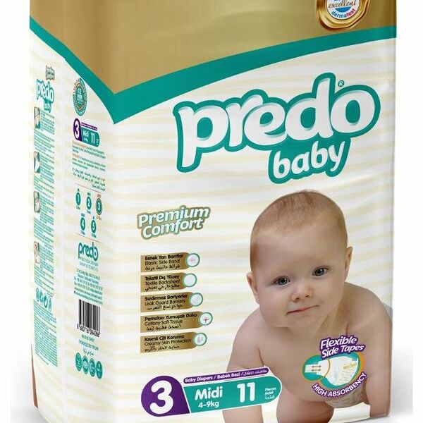 Подгузники Predo Baby 3 (4-9 кг), 11 шт