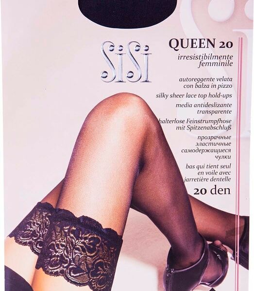 Чулки SiSi Queen 20 Nero Черные Размер 4 (L)