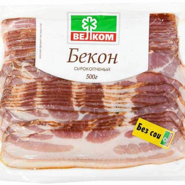 Бекон сырокопчёный Велком нарезка