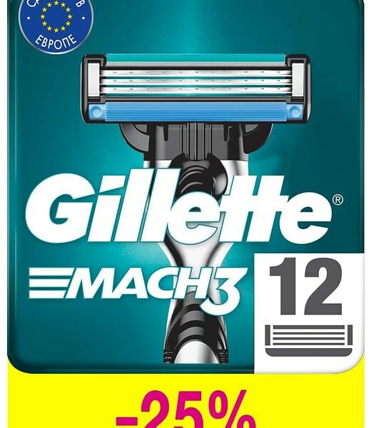 Кассеты для бритья Gillette Mach3 12шт