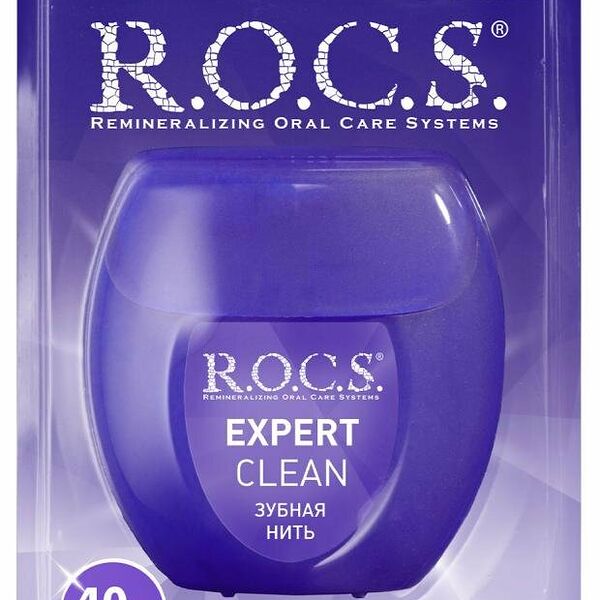 Зубная нить R.O.C.S. Expert Clean 40 м, 1 шт