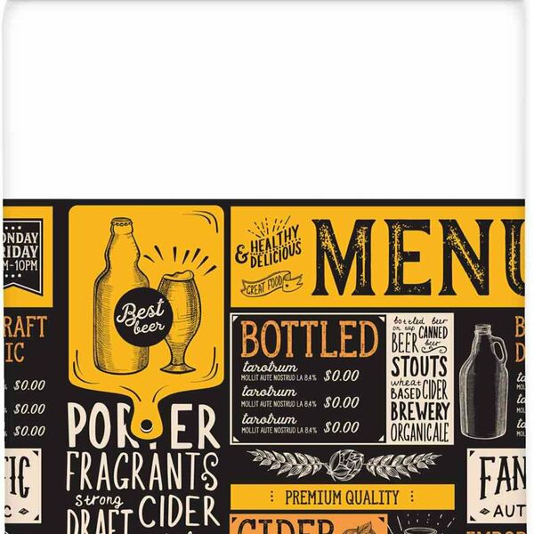 Скатерть Меню, 120×180 мм