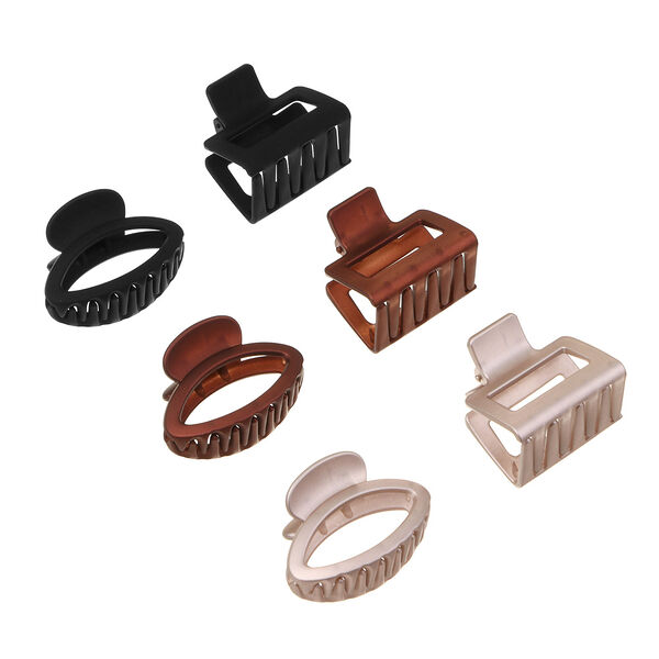 Краб для волос Юниlook 5-6см, пластик, 2 дизайна, acs-44