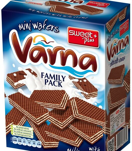 Вафли Sweet Plus Varna Мини с молочным кремом 200г