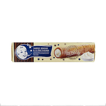 Трубочка вафельная Пастухов молочный крем 30г