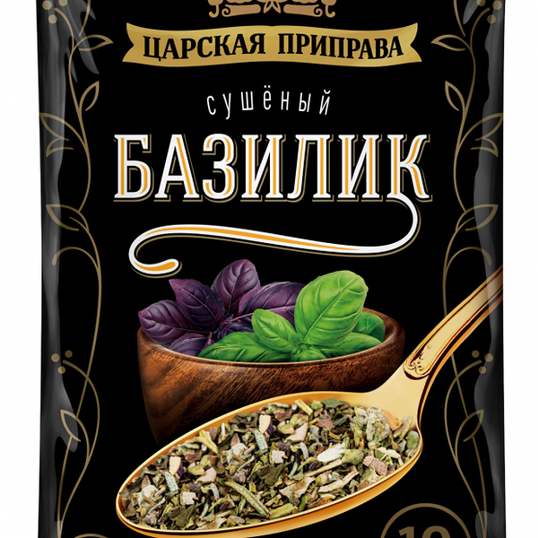 Базилик Царская приправа зелень сушеная, 10г