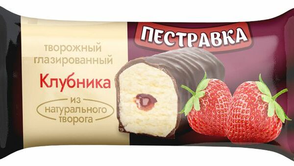 Сырок творожный Пестравка Клубника глазированный 23%, 40г
