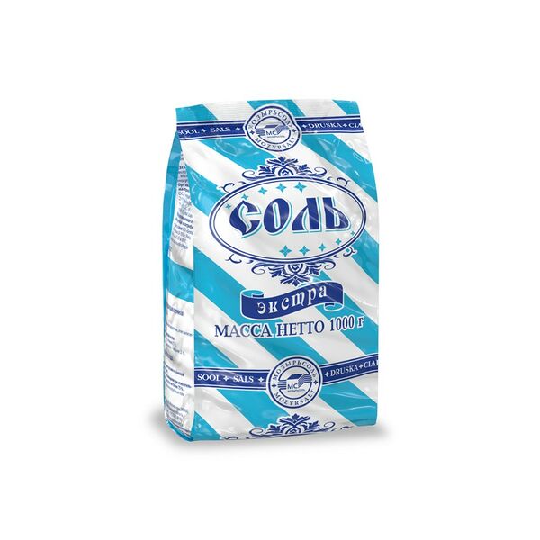 Соль пищевая выварочная сорт экстра 1кг Мозырьсоль