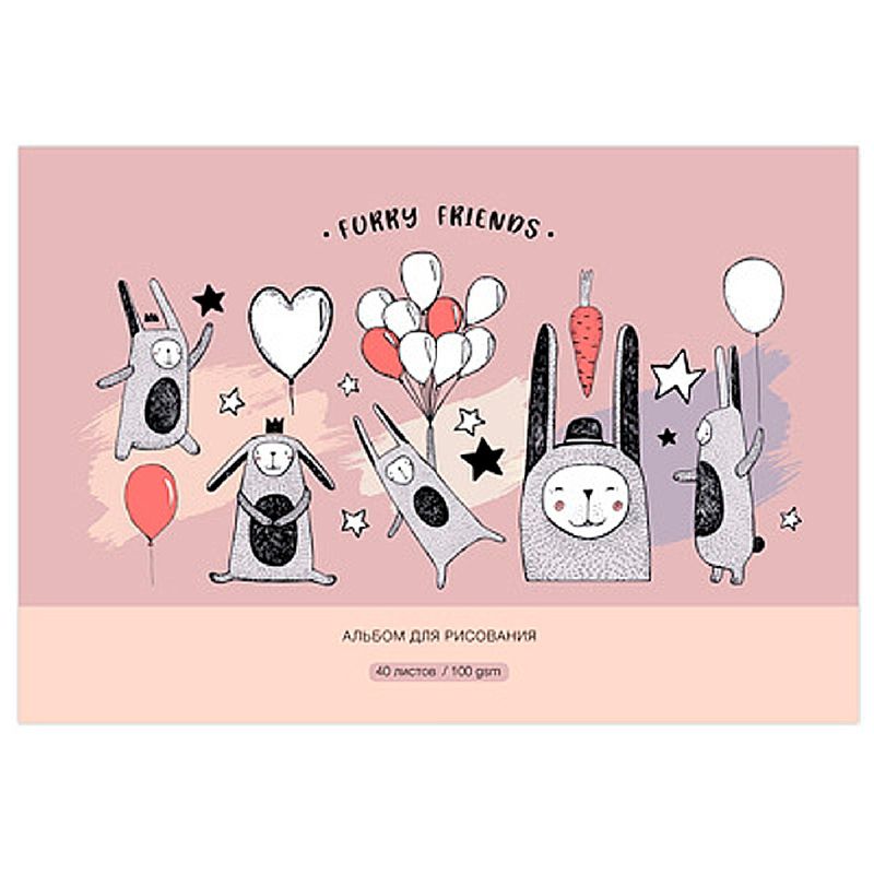 

Альбом для рисования BG Funny friends эконом, 40 листов, А4, в ассортименте 1 шт