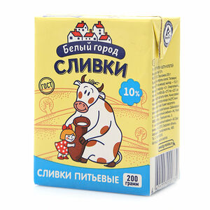 Сливки Белый город 10%, 200г