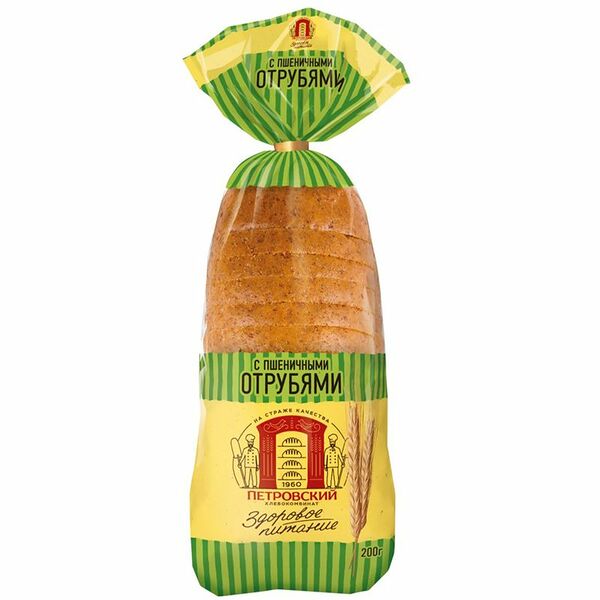 Батон Петровский Хлебокомбинат с отрубями