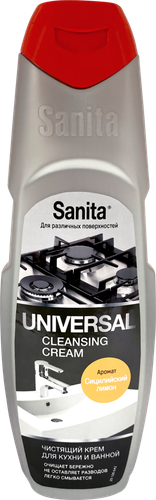 

Чистящий крем для кухни и ванной Sanita Universal сицилийский лимон 600 мл