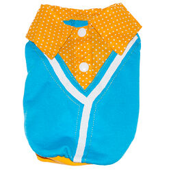 Футболка-рубашка для собак L голубой (унисекс)