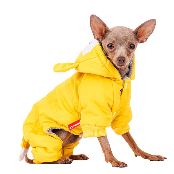 Комбинезон для собак Petmax желтый унисекс р. S