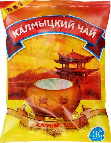 Напиток сухой КАЛМЫЦКИЙ ЧАЙ 3в1 из экстрактов зеленого и черного чая, 360г