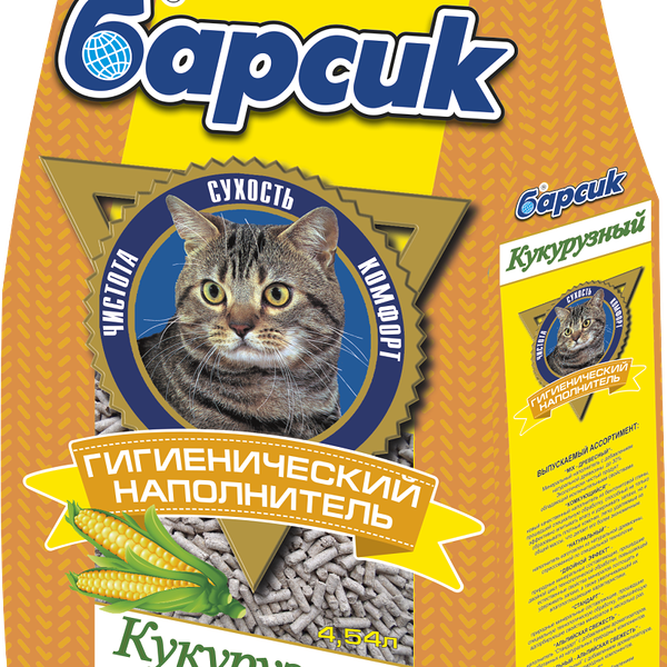 Наполнитель гигиенический Барсик кукурузный
