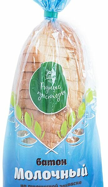 Батон Родные Просторы Молочный нарезка, 300г