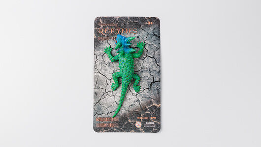 Игрушка ящерица зеленая