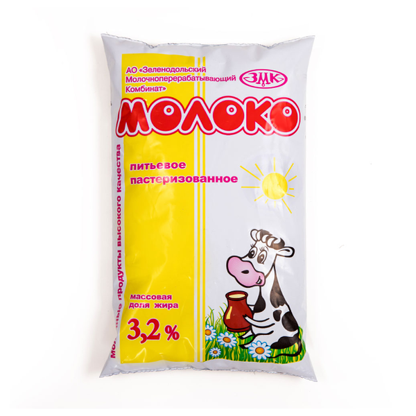 Молоко ЗМК пастеризованное, 3.2%