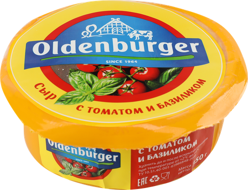 

Сыр полутвердый Oldenburger с томатом и базиликом 45% без змж 350 г