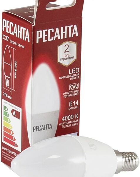 Лампа светодиодная Ресанта E14 7Вт