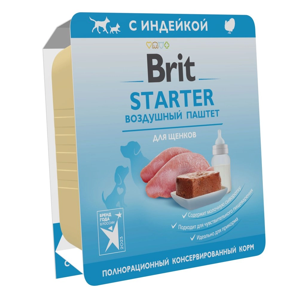 

Воздушный паштет Brit Starter для щенков с индейкой 100 г