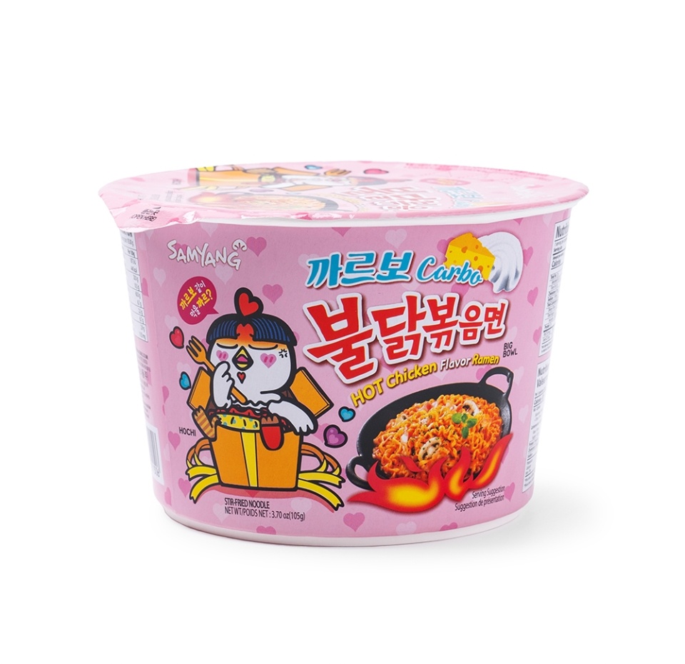 

Лапша Samyang быстрого приготовления со вкусом курицы и соуса карбонара острая 105 г