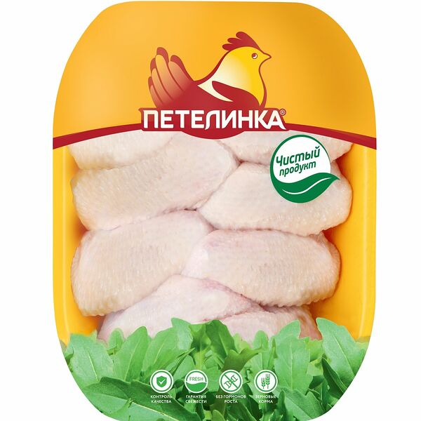 Крыло цыпленка-бройлера Петелинка целое охлажденное вес