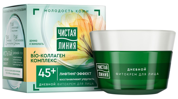 Фито-крем для лица дневной Чистая Линия Комплекс коллаген от 45 лет, 45 мл