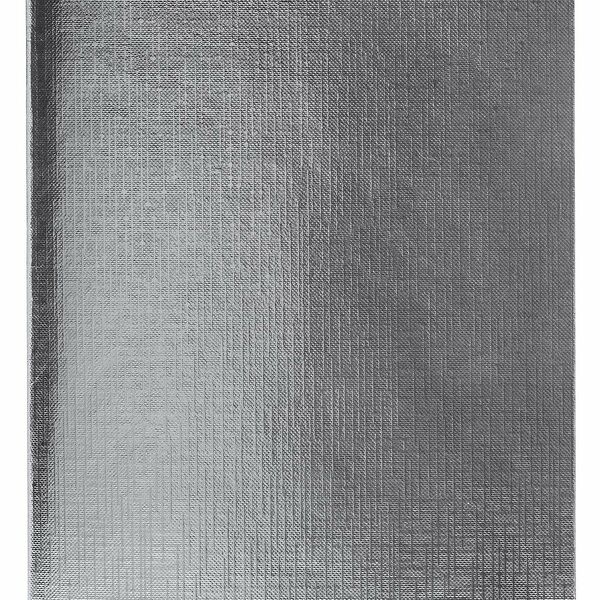 Бизнес-тетрадь А5,96л,кл,скреп,обл.бумвинил,бл.офс METALLIC Серебро 058962