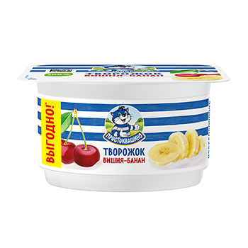 

Продукт творожный Простоквашино вишня-банан 3.6% 110 г