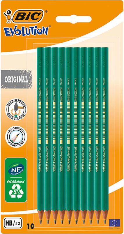 

Набор карандашей чернографитных BIC Эволюшн Б10, 10 шт