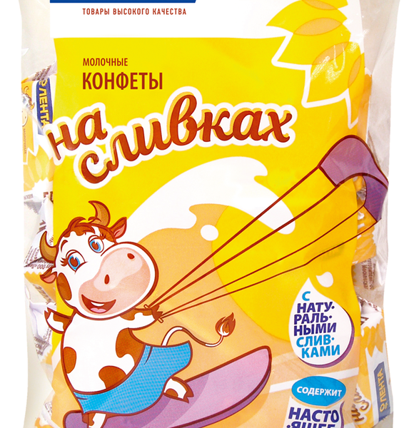 Конфеты молочные ЛЕНТА Сливочный каприз на сливках