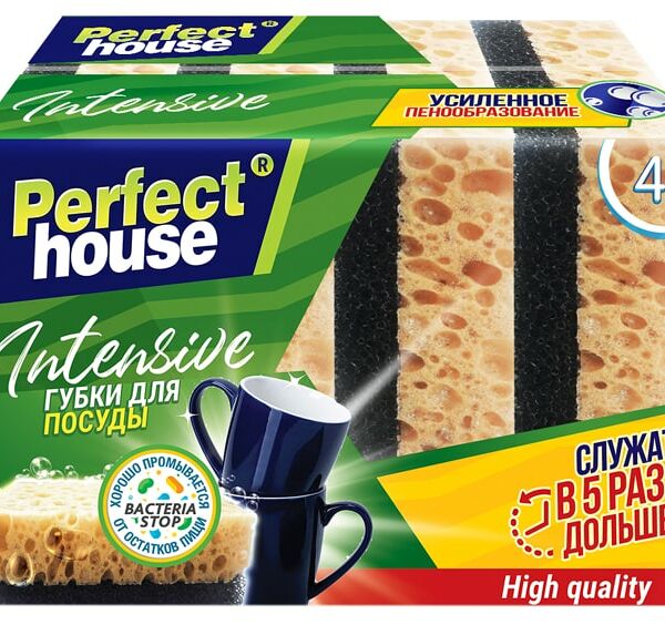 Губки для посуды Perfect House Intensive 4шт