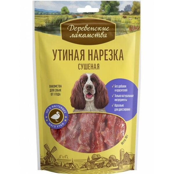 Деревенские лакомства Утиная нарезка, сушеная 90 г