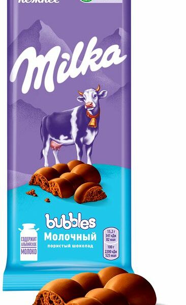 Шоколад Milka Bubbles молочный пористый 76г