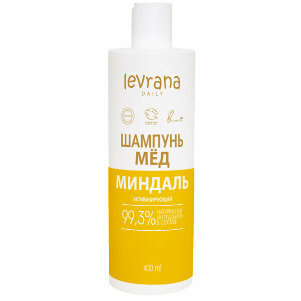 Шампунь для волос Levrana активирующий Мед и миндаль