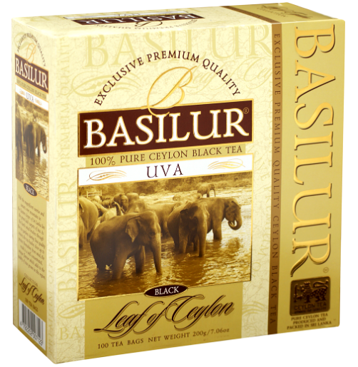 Чай черный Basilur Uva Цейлонский байховый, 100 пакетиков