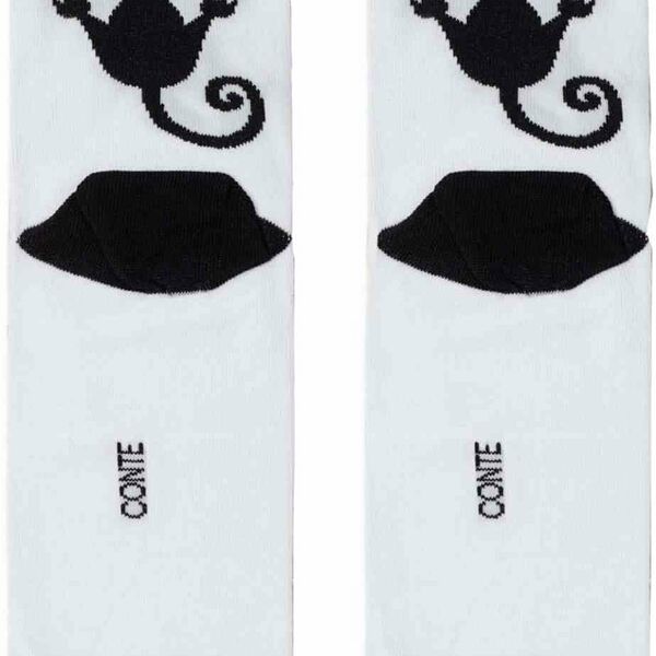 Носки женские Conte Classic Black Cat цвет: белый, чёрный, жёлтый, размер 25
