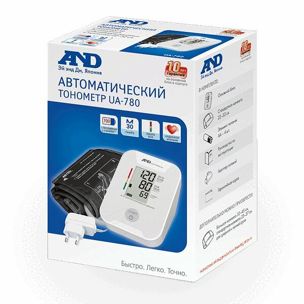 Тонометр AND UA-780 автоматический с адаптером